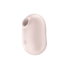 ВИБРОМАССАЖЕР ВАКУУМНЫЙ SATISFYER PRO TO GO 2 BEIGE, СИЛИКОН, USB, 11+12 РЕЖИМОВ