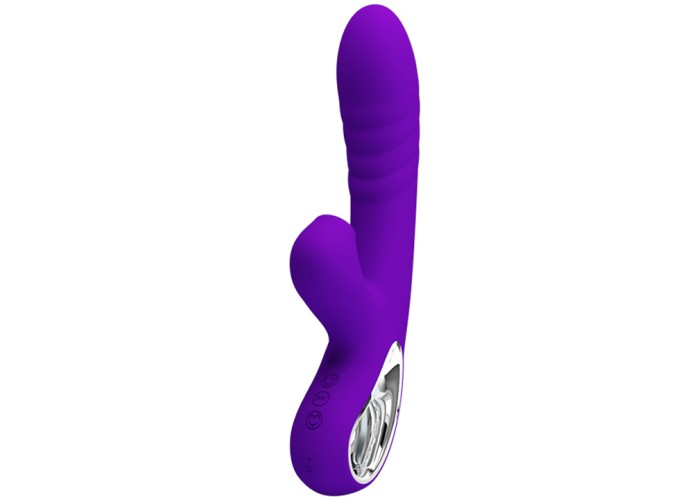 Вибратор JERSEY с вакуумом, USB, 12x4 режима, силикон, фиолетовый