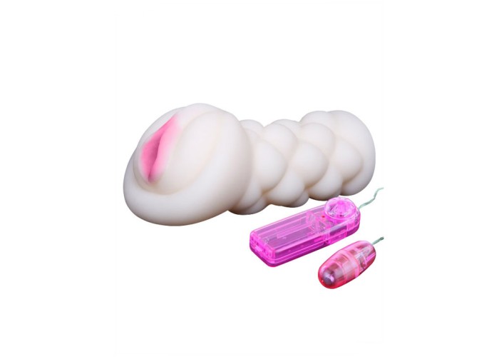 Мастурбатор 3D рельефный внутри с вибрацией, вагина, неоскин, мультискоростной