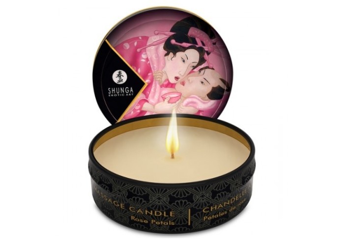Массажная свеча SHUNGA Massage Candle  Rose Petals, 30мл